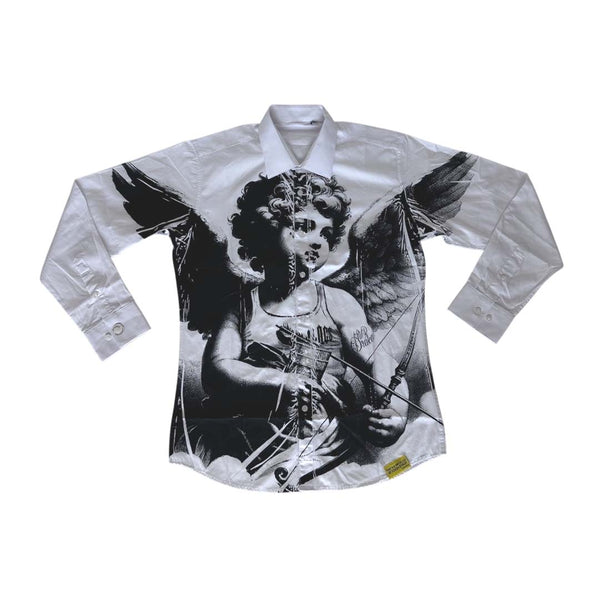 Awful Lot of Cough Syrup Cupid Tattoo Button Up Shirt