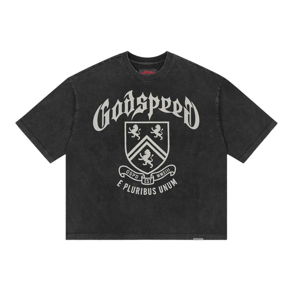 Godspeed Collegiate Tee Black Wash