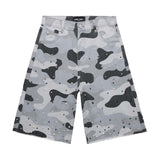 Homme Femme Gemstone Snow Camo Denim Shorts