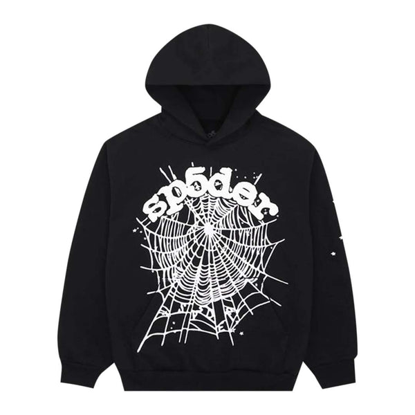 Sp5der Black OG Web Hoodie