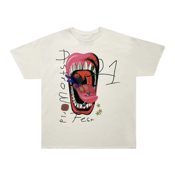 Travis Scott Mouth Tee White