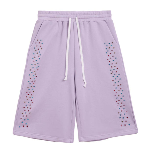 Cactus Valley Crystal Cactus Sweat Shorts Lavendar