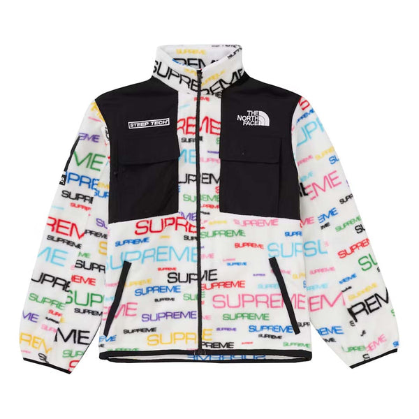 Supreme The North Face Steep Tech Fleece Jacket White Multi