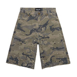 Homme Femme Gemstone Shadow Camo Denim Shorts