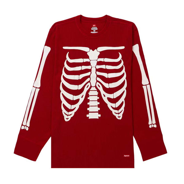 Supreme Hanes Bones Thermal Long Sleeve Tee Red