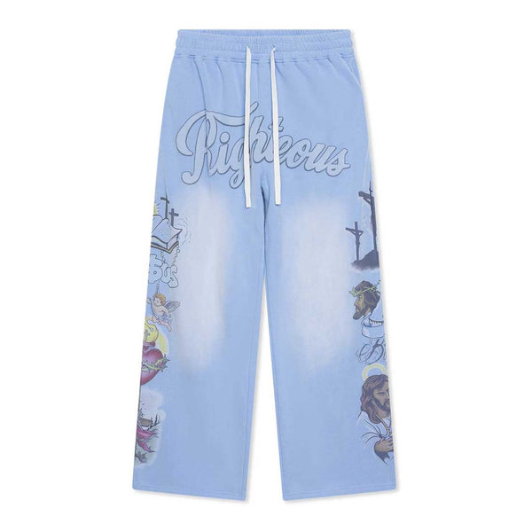 Righteous Jesus Sweatpants Blue