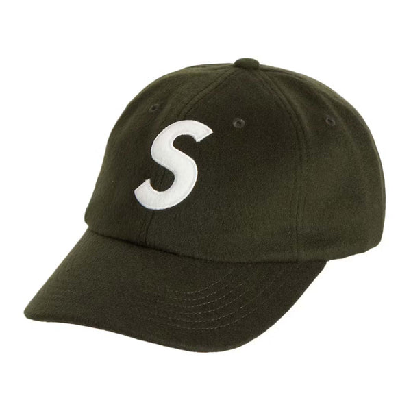 Supreme Wool S Logo 6 Panel Hat Olive Green