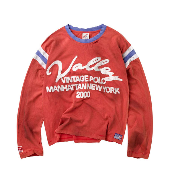 Vale Forever Vintage Jersey Long Sleeve Tee Red Blue