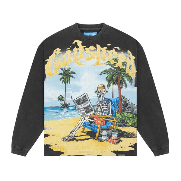 Godspeed Skeleton Beach II NG Long Sleeve Tee Black Wash