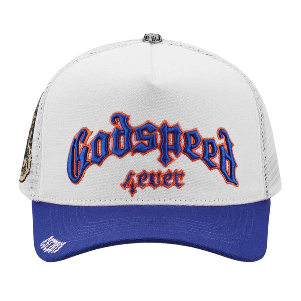 Godspeed GS Forever Trucker Hat White Blue Orange