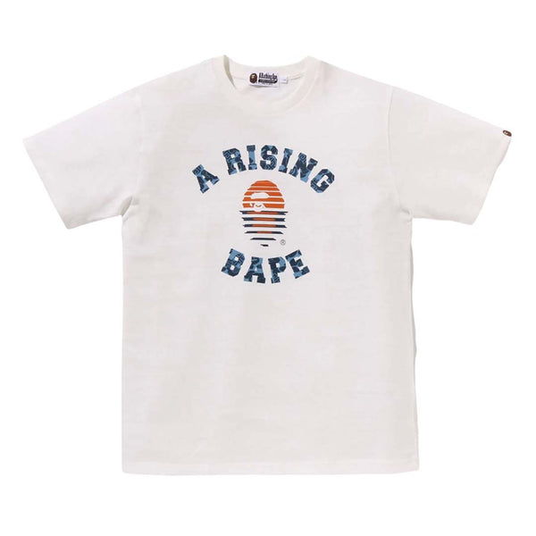 Bape A Rising Tee White Blue Orange