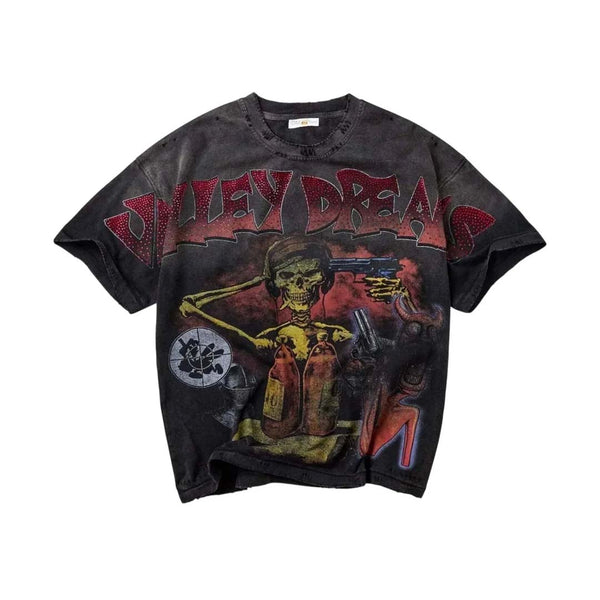 Vale Forever Coma Bling Tee Faded Black