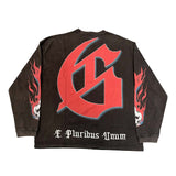 Godspeed Checkmate Long Sleeve Black Wash Tee