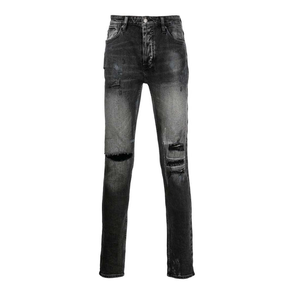 Ksubi Van Winkle Burnt Skinny Jeans Washed Black