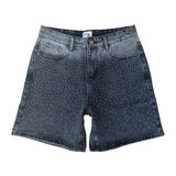 Dry Rot Black Rhinestone Faded Jean Shorts