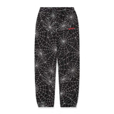 Sp5der Embroidered Black AOP Sweatpants