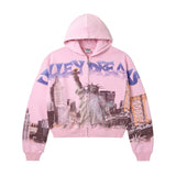 Vale Forever NYC Zip Up Hoodie Pink
