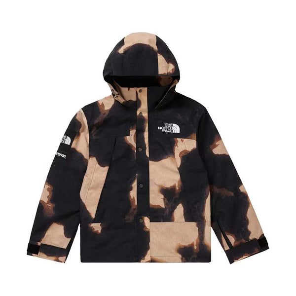 Supreme The North Face Bleached Denim Print Mountain Jacket Black