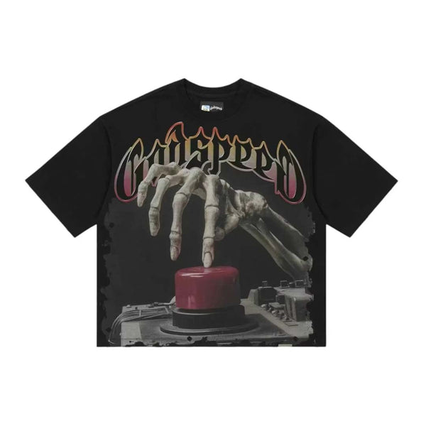 Godspeed Code Red Tee Snow Black