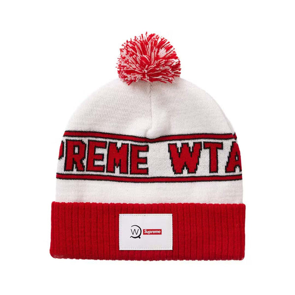 Supreme WTAPS Beanie White Red