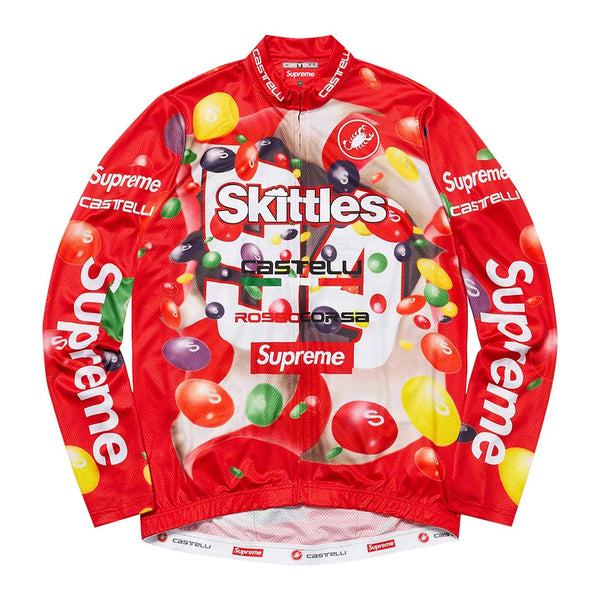 Supreme Skittles Castelli L/S Cycling Jersey Red