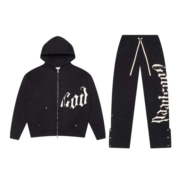 Godspeed OG Logo Sweatsuit Black White VVS