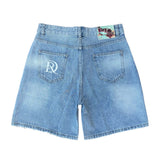 Dry Rot Light Wash Rhinestone Jean Shorts