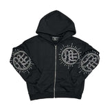 Mixed Emotions Eclipse Black Zip Up Hoodie