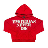 Mixed Emotions Red End Rhinestone Hoodie
