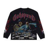 Godspeed Checkmate Long Sleeve Black Wash Tee