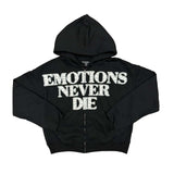 Mixed Emotions Black End Rhinestone Hoodie