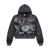 Vale Forever Vendetta Distressed Zip Up Hoodie