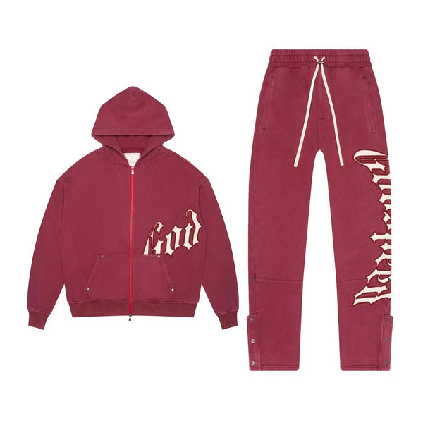 Godspeed OG Logo V2 Sweatsuit Burgundy White