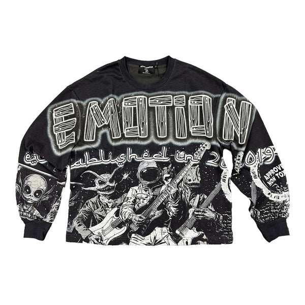 Mixed Emotions Astro Long Sleeve Black Tee
