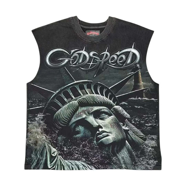 Godspeed Sunken Liberty Sleeveless Tee Black