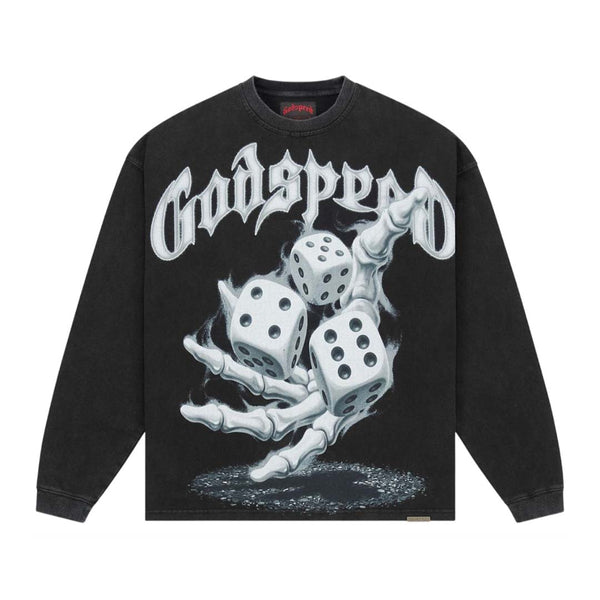 Godspeed No Risk No Reward Long Sleeve Tee Black Wash