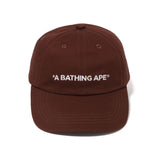 Bape 6 Panel Brown Hat A Bathing Ape