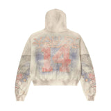 Vale Forever Nostalgia Distressed Zip Up Hoodie