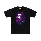 BAPE Color Camo Big Ape Head Tee Black/Purple