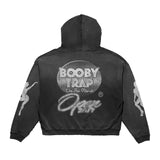 Triple Sevens Trap Hoodie Black Distressed