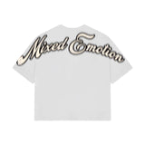 Mixed Emotions Pearl Cropped White Tee