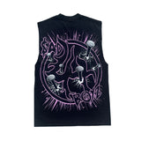 Lost Hills Black Pink Nail Sleeveless Tee