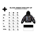 Righteous Risen King Cropped Zip Up Hoodie Black