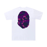 BAPe Color Camo Big Ape Head Tee White/Purple