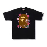 BAPE Sakura Harajuku Floral Tee Black