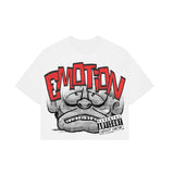 Mixed Emotions White Monster Cropped Tee