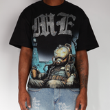 Mixed Emotions Astronaut Rhinestone Black Tee