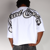 Mixed Emotions Pearl Cropped White Tee