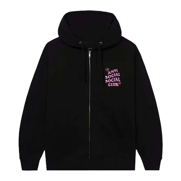 Anti Social Social Club Coral Crush Zip Up Hoodie 'Black' by Anti Social Social Club - NWAHYPE No.1 for streetwear Hoodies in USA