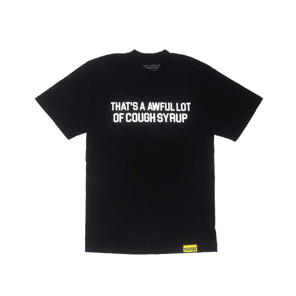Awful Lot of Cough Syrup Black Spell Out Tee by Awful Lot of Cough Syrup - NWAHYPE No.1 for streetwear T-Shirts in USA